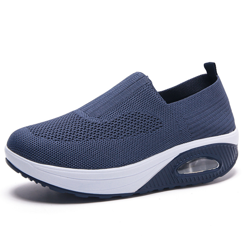 New Women's Leisure Sports Air Cushion Non-slip Flying Woven Women's Shoes photo 5