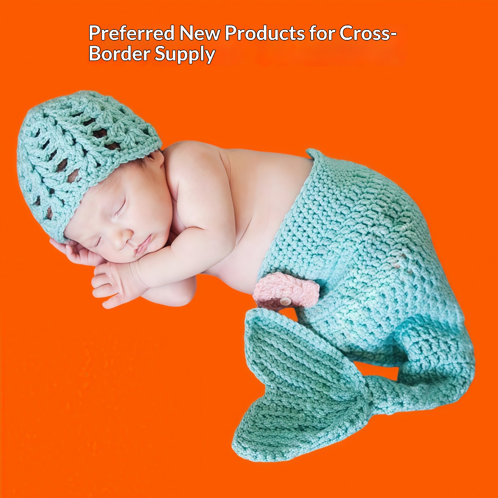 Cute Baby Photography Mermaid Costume Prop Set photo 1