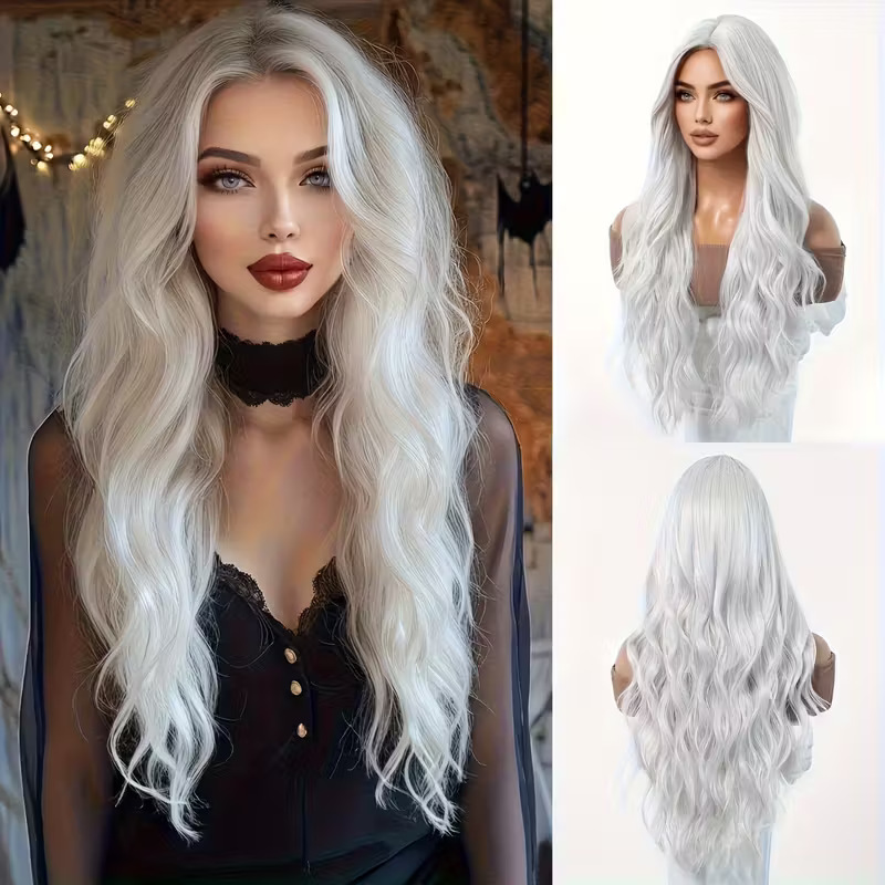 Cosplay Wig Multicolour Women Curls Wavy Hair Anime Wig Long Curly Hair photo 2