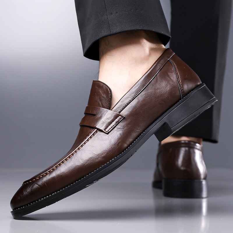 Large-size Slip-on Mens Leather Shoes Classic For Business photo 1
