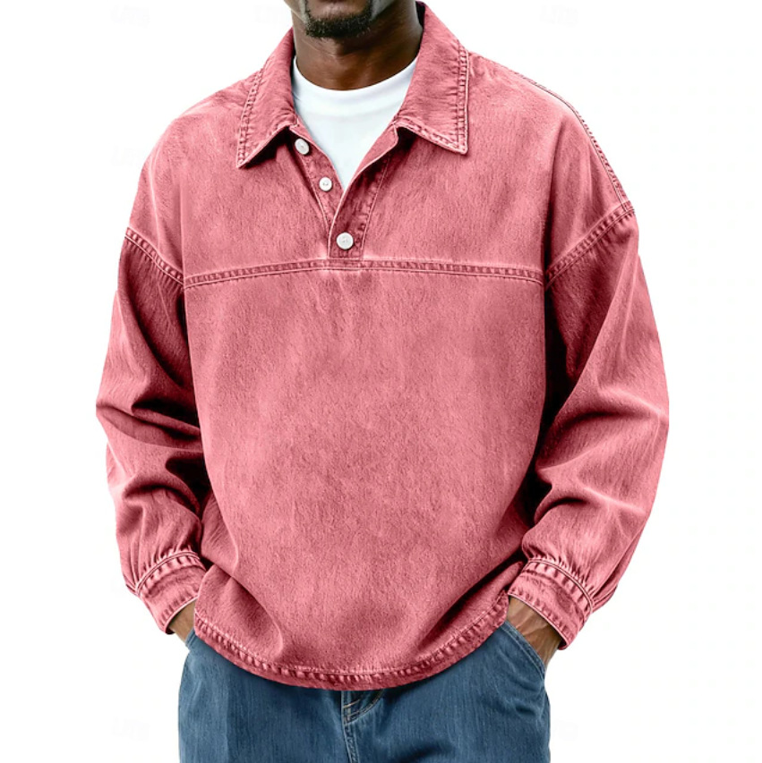 Men's Solid-Color Casual Long-Sleeve Top photo 6