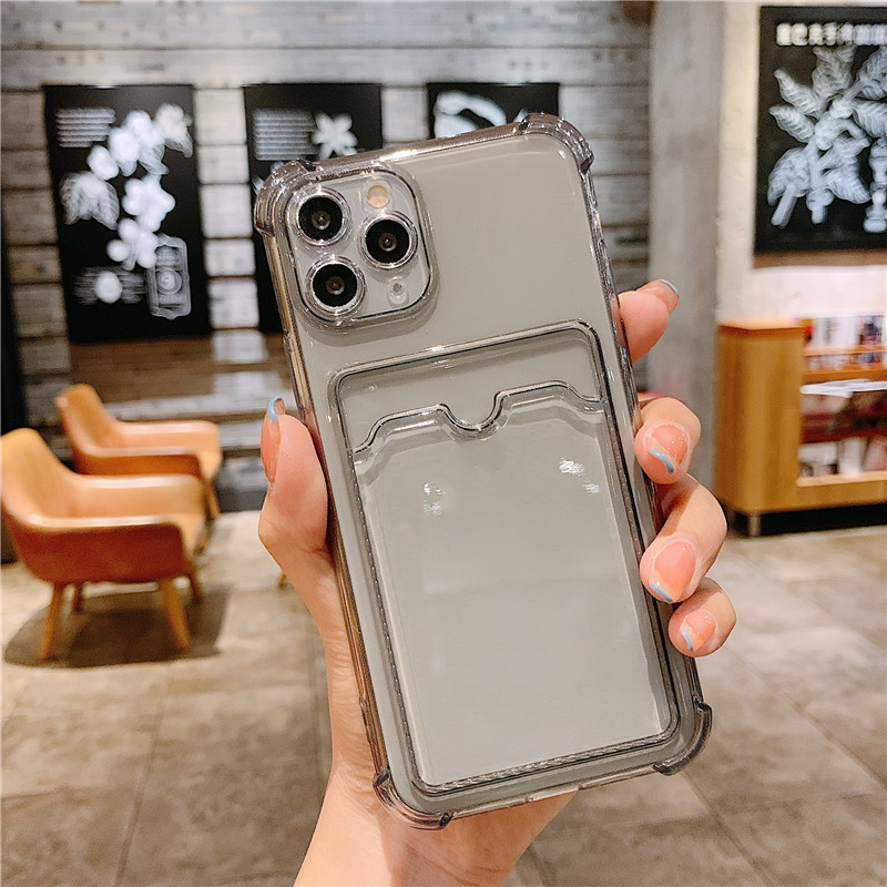 Simple Transparent Card Phone Case All-inclusive Soft Silicone Drop-resistant photo 4