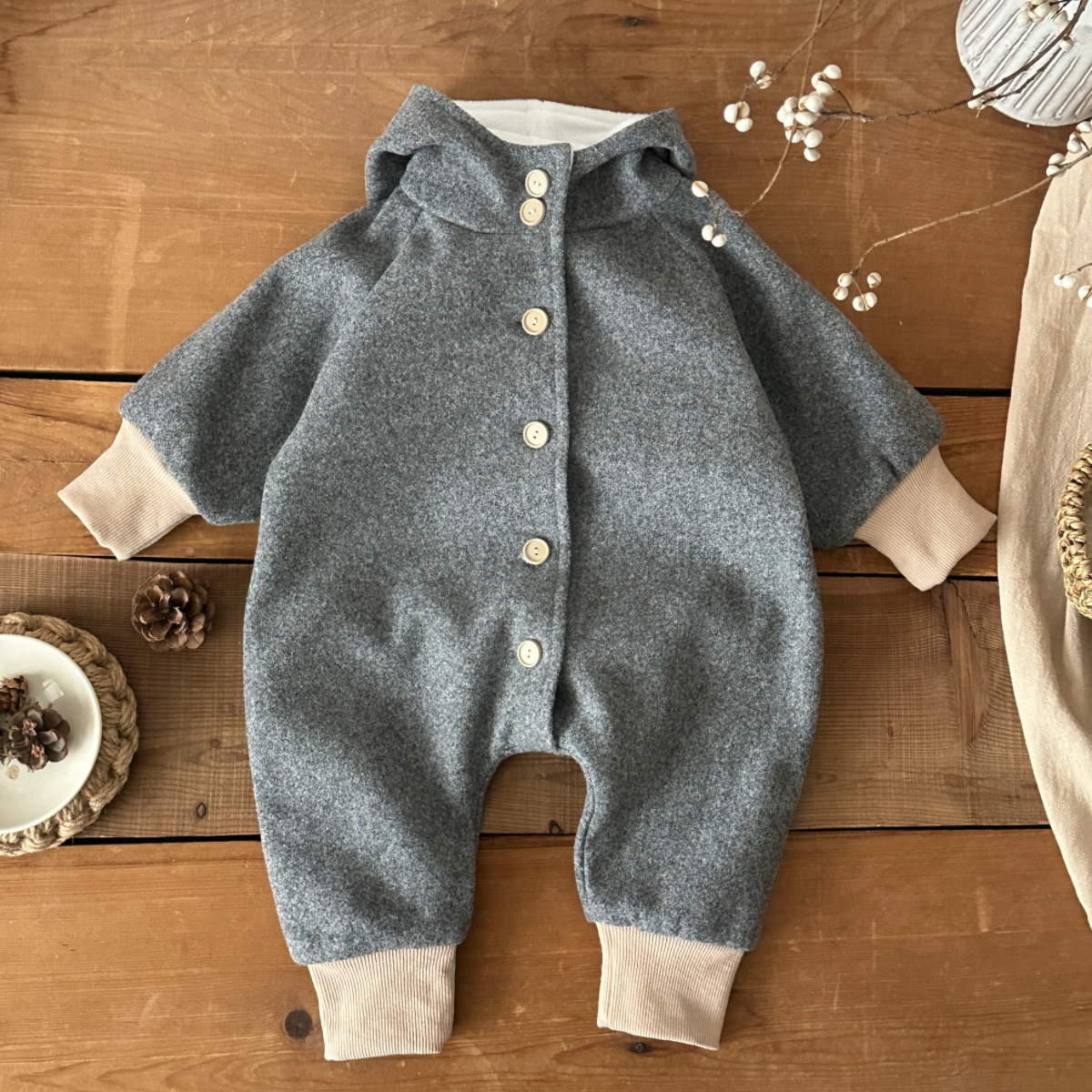 Infant And Toddler Autumnwinter Outdoor Jumpsuit photo 3