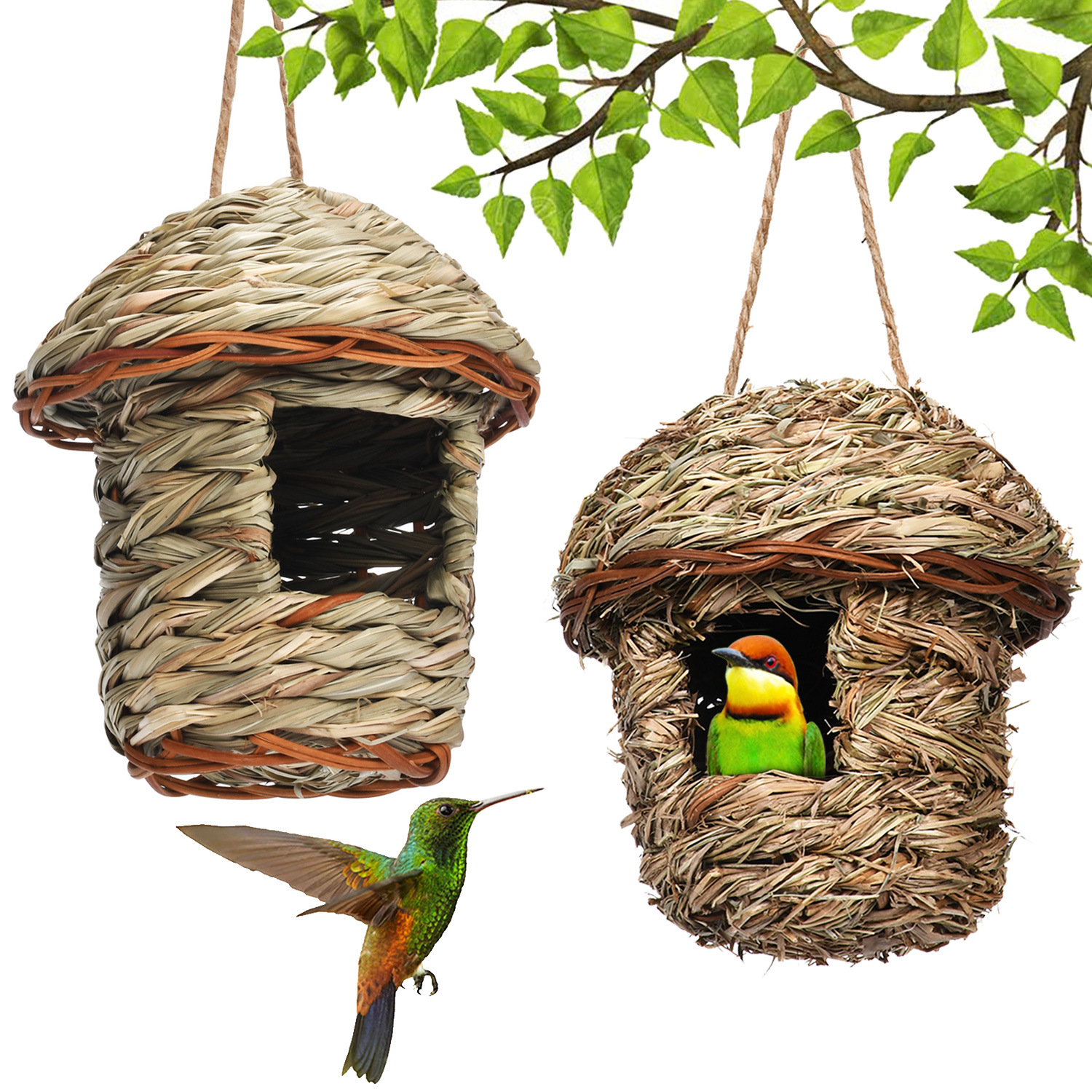 Straw Bird Nest Creative Handmade Finish photo 1