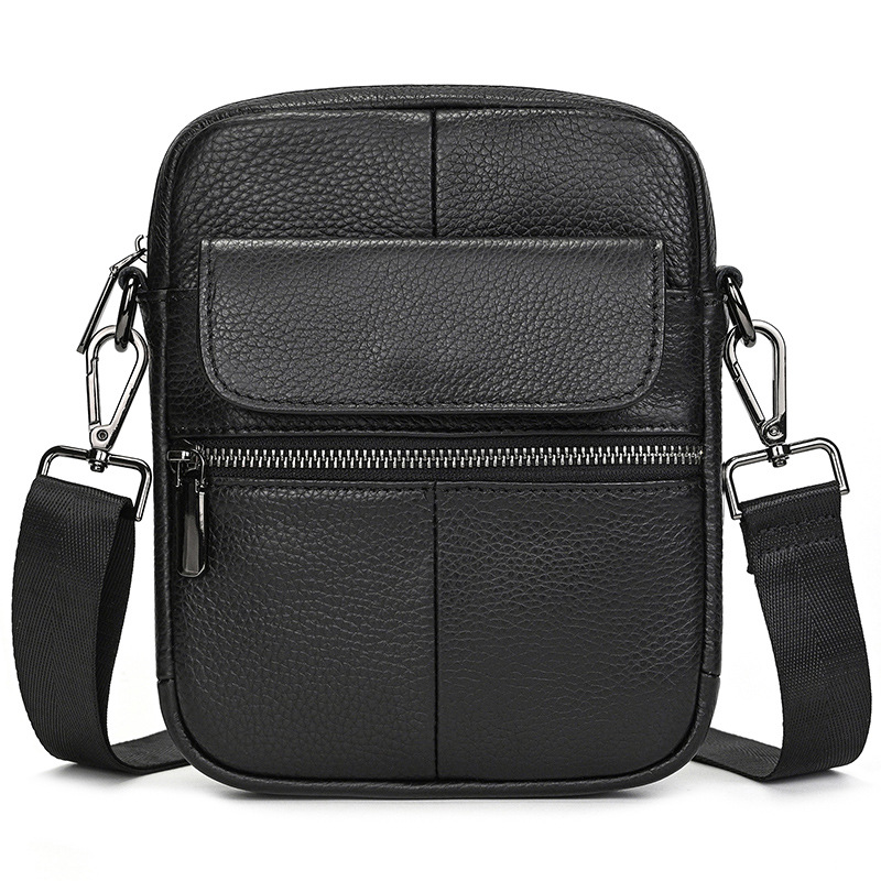 Mens Genuine Leather Cowhide Crossbody Bag photo 2