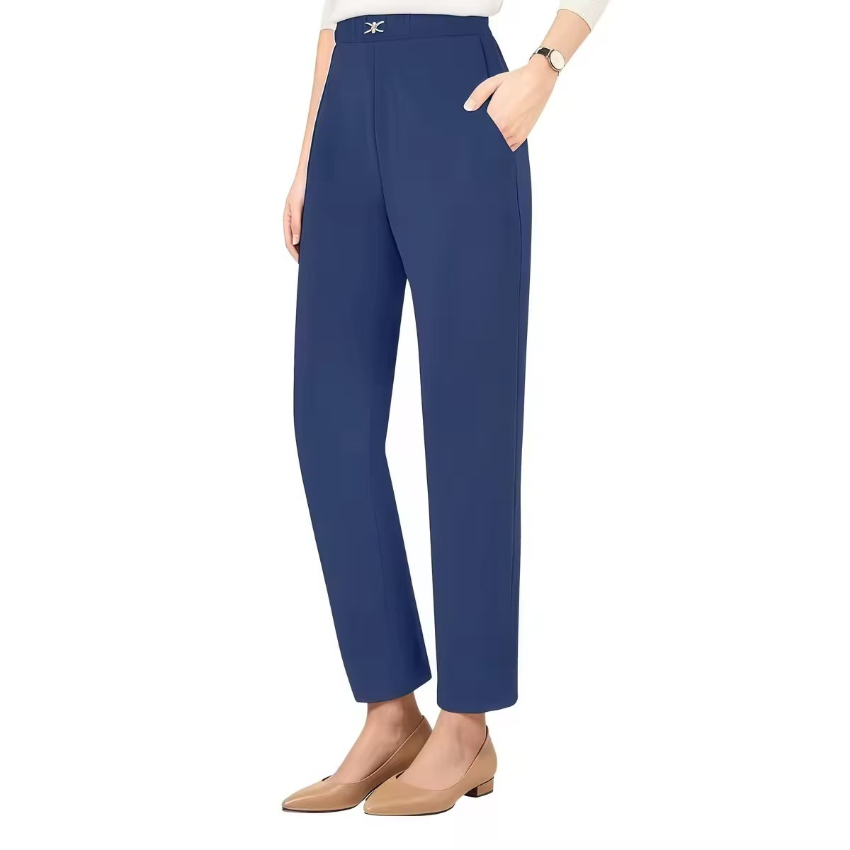 Women's Casual Pants, Elastic-waist, Slim-fit Trousers photo 5
