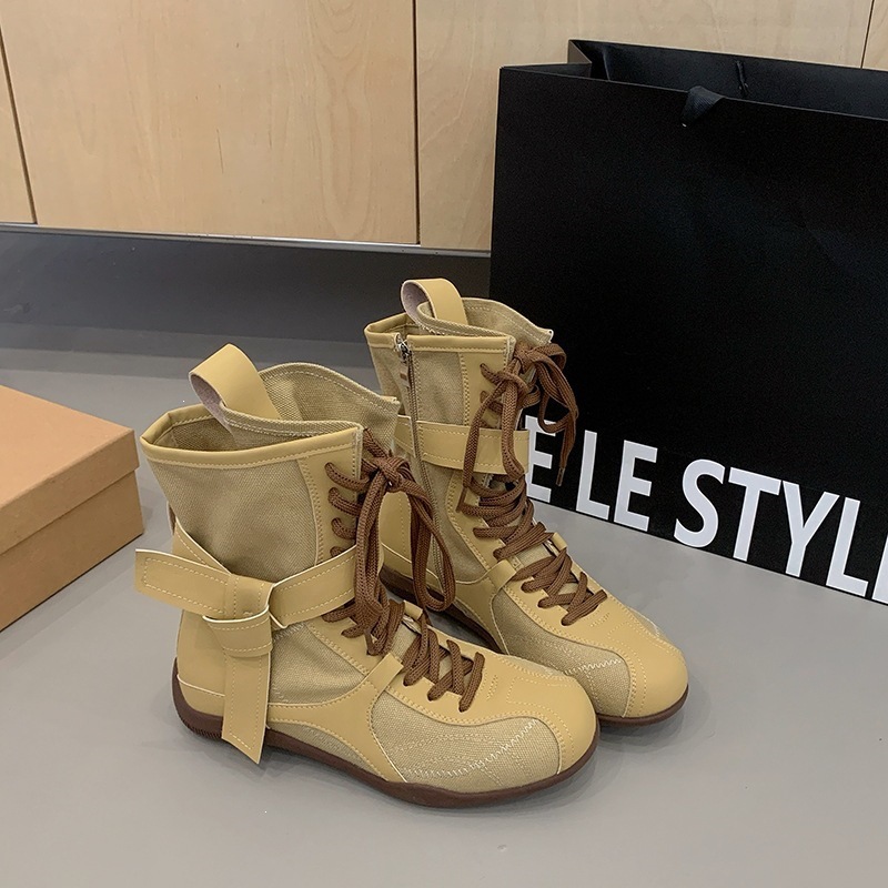 Women's High-top Denim Boots With A Thick Sole And Hidden Platform photo 3