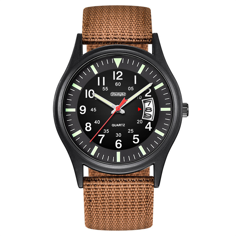Mens Luminous Nylon-Strap Quartz Watch photo 5