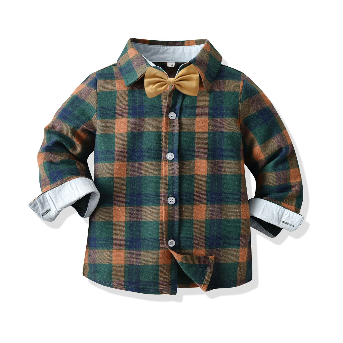 Boys Plaid Long-sleeve Shirt Top photo 2