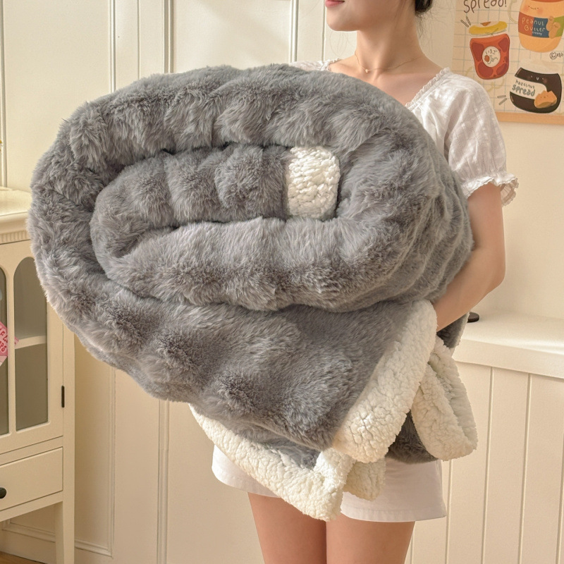 Bubble Double-layer Blanket Thickened For Warmth photo 6