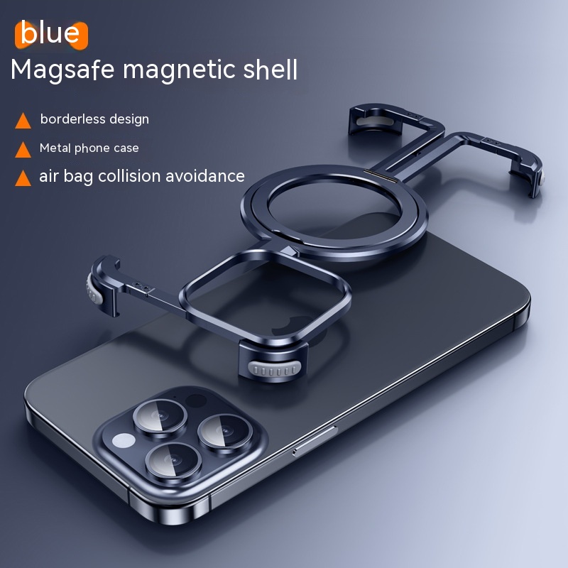 Metal Airbag Anti-fall Shell Phone Case Protective Shock Absorption Aerospace Grade Aluminum Holder Cover photo 5