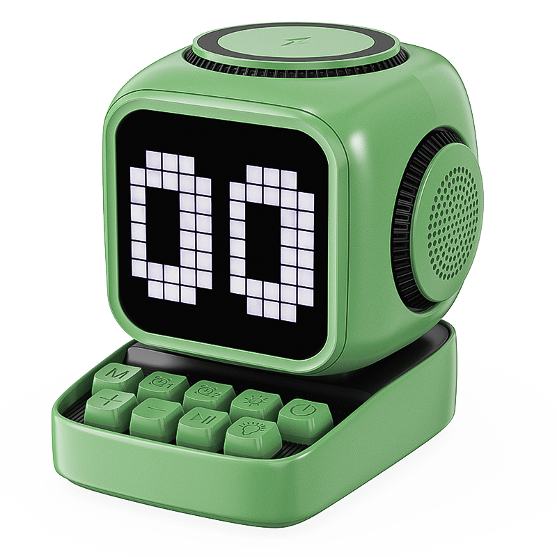 Pixel Bluetooth Speaker With Display And Wireless Charger photo 4