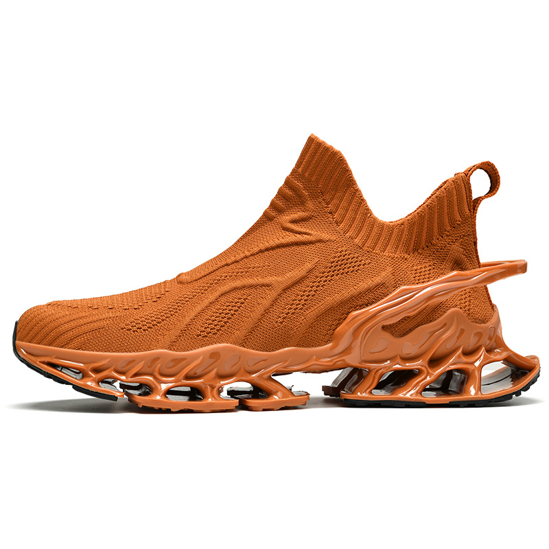 Breathable Blade Plus Size Shock Absorption Flying Woven Men's Sneaker photo 6