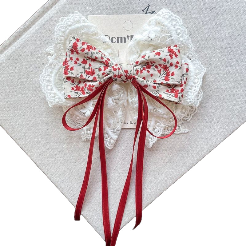 Bow Hair Clip For Girls Princess-Style Fabric photo 5