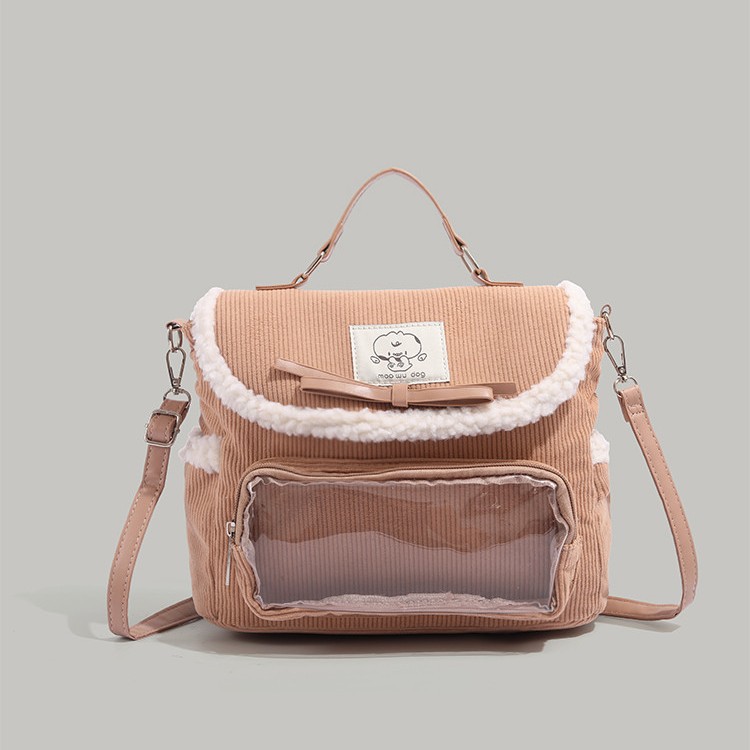 Niche Corduroy Backpack For Women photo 2