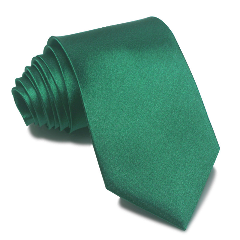 Mens 8cm Hand-Tied Tie Solid Color Tie Plain Color photo 7
