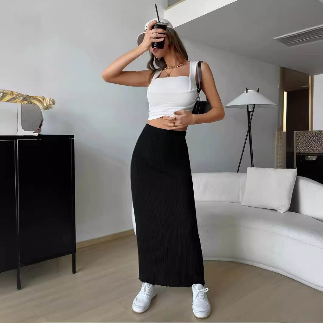 Fashionable Casual Elastic-waist Skirt For Women photo 1
