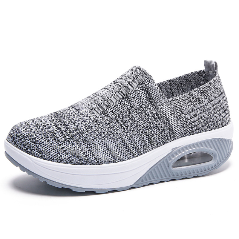 New Women's Leisure Sports Air Cushion Non-slip Flying Woven Women's Shoes photo 7