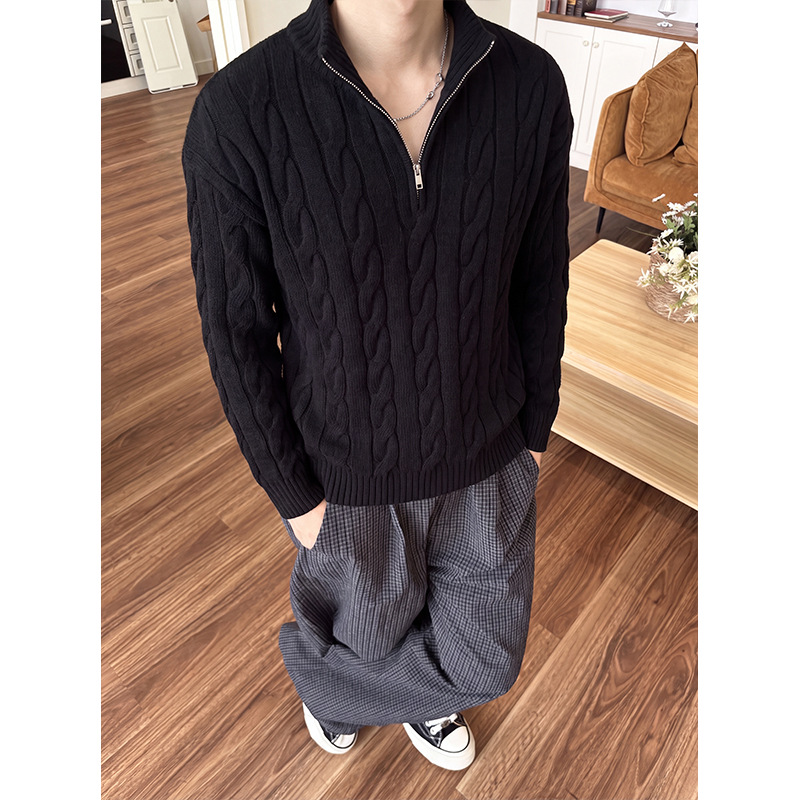 Men's Textured-knit Sweater With A Preppy Old-money Vibe photo 5