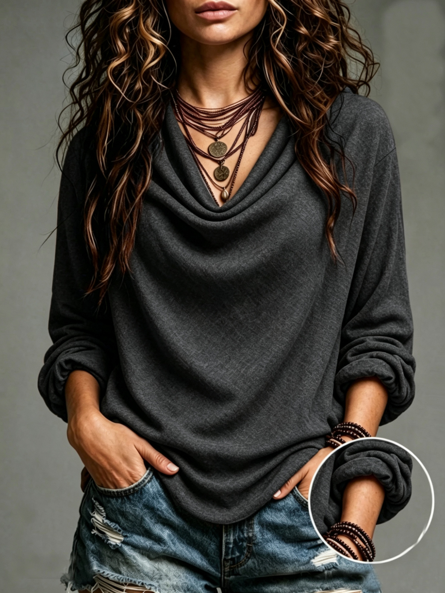 Women's Long-sleeve Turtleneck Top photo 2