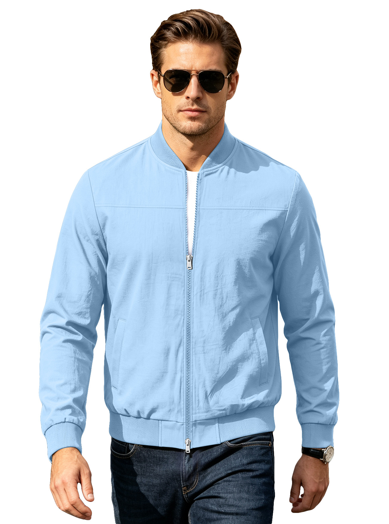 Men's Zip-up Long-sleeve Cardigan photo 7