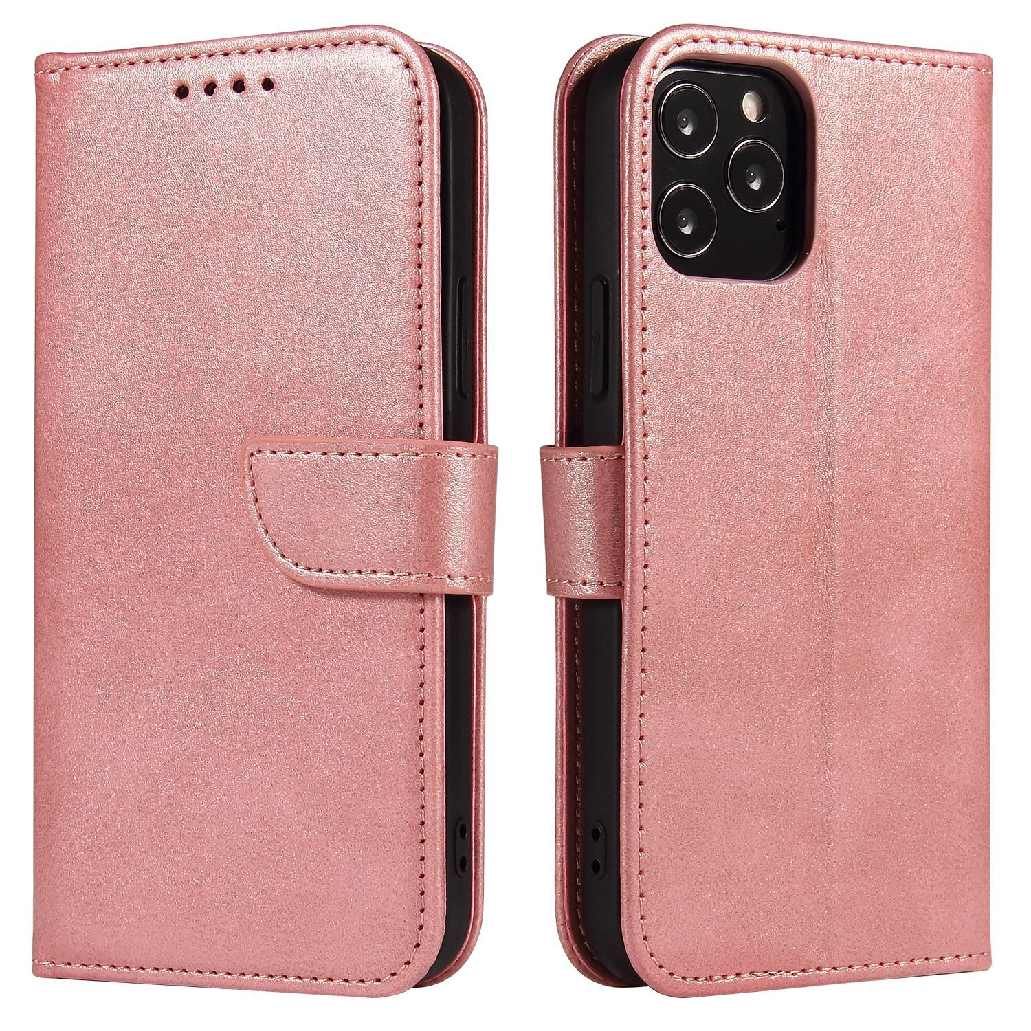 Calfskin-textured Card-slot Wallet Flip Phone Case photo 2