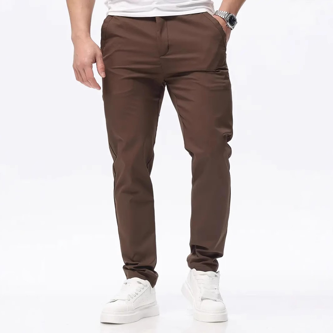 Slim-fit Straight-leg Pants Mens Versatile Stretch Trousers For Young Adults photo 1