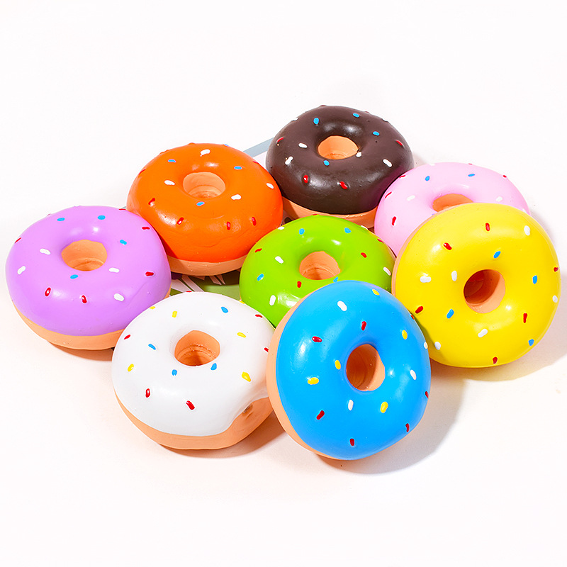 Pet Latex Toy Multi-color Realistic Donut Shape photo 8