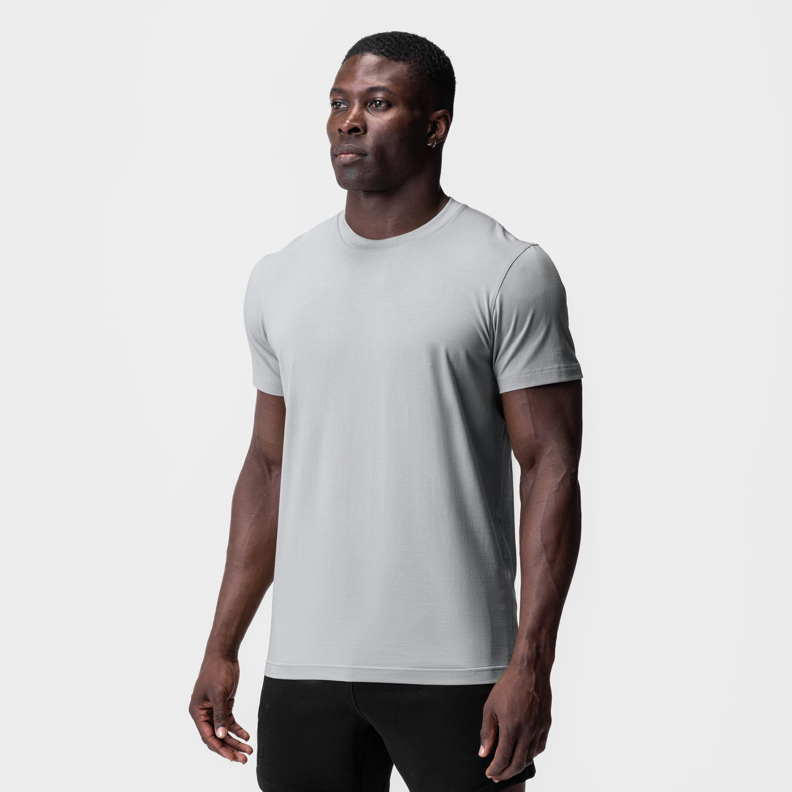 Men's Ice-feel Cotton-polyester Stretch Moisture-wicking Crew-neck T-shirt photo 3
