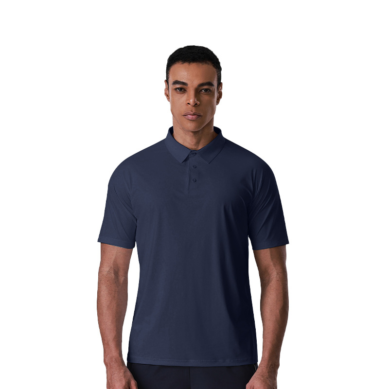 Mens Sun-Protective Quick-Drying Polo Shirt With A Turn-Down Collar And Short Sleeves photo 5