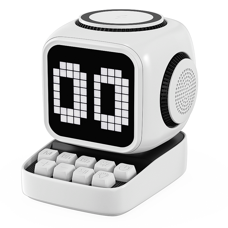 Pixel Bluetooth Speaker With Display And Wireless Charger photo 2