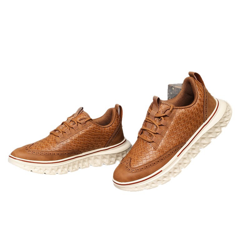 Versatile Men's Athletic Sneakers Woven Design photo 7