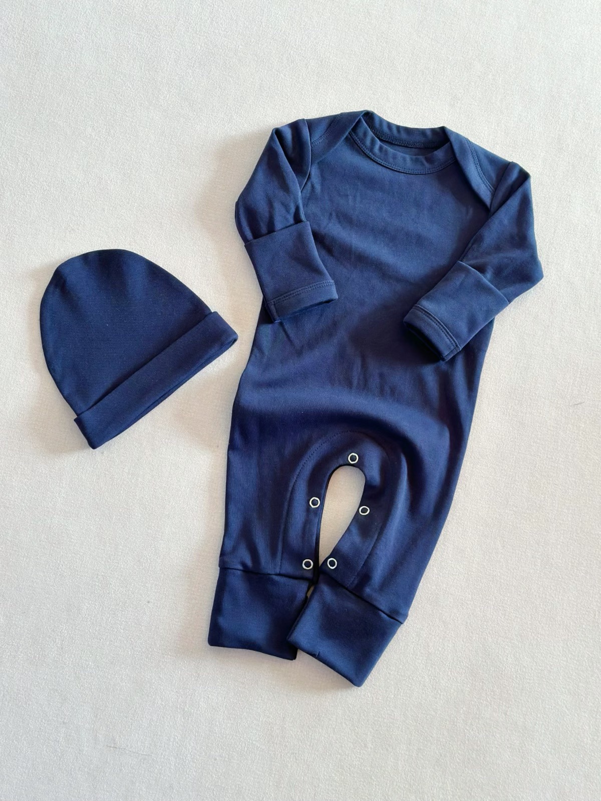 Winter Baby Solid Color Long Sleeved Jumpsuit Newborn Bag Fart Jacket photo 4