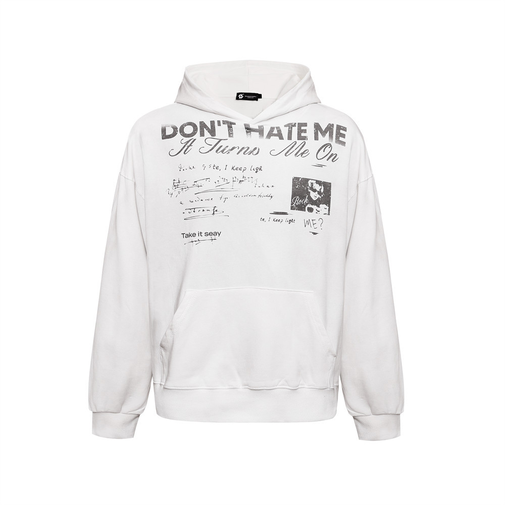 American-style Retro Letter-print Pullover Hoodie photo 3