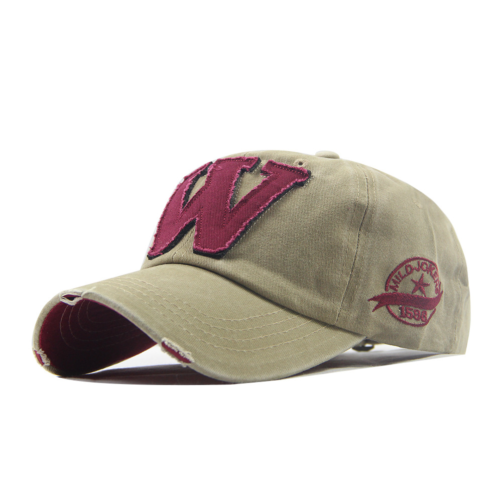 W-letter Hat Distressed Baseball Cap photo 6