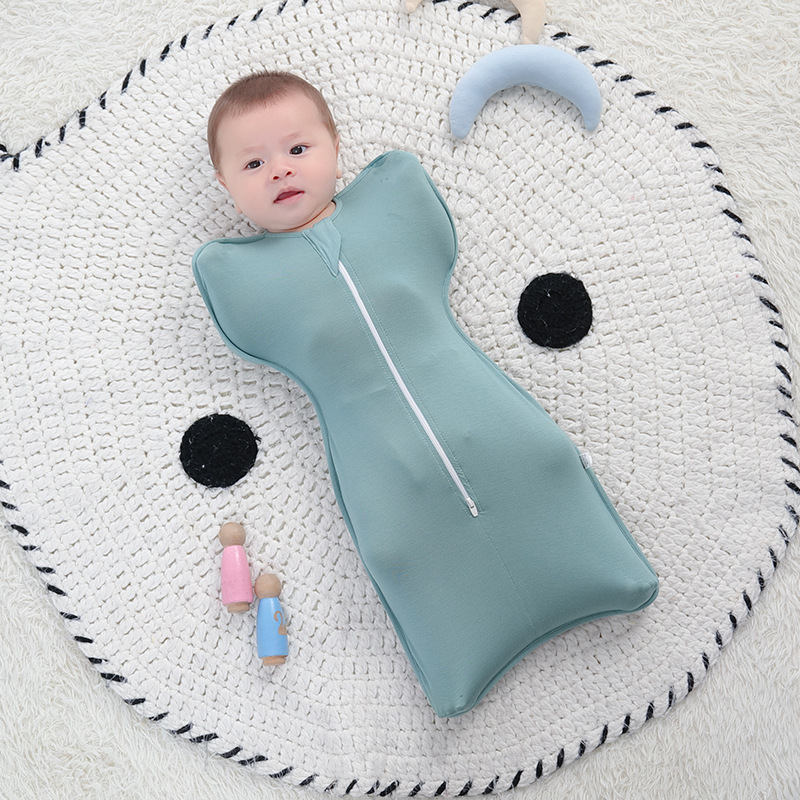 Baby Swaddle Sleeping Bag, Bamboo Fiber, Summer, Surrender-style, Anti-startle photo 8