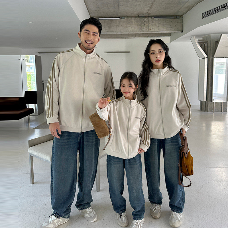 Parent-child Matching Outerwear American-style Spring And Fall Outdoor Outfits photo 3