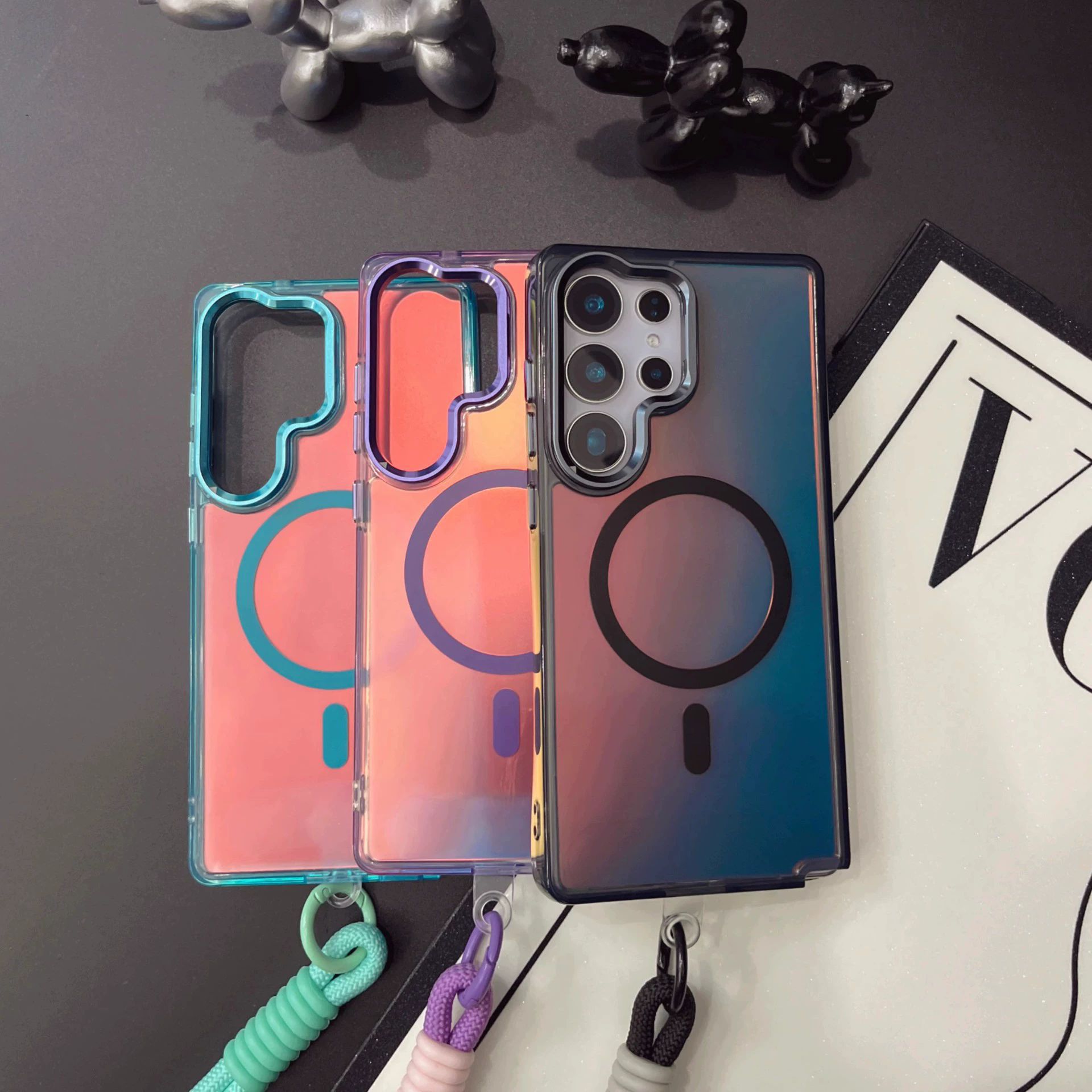 Matte Gradient Metal Lens-Frame Phone Case photo 3