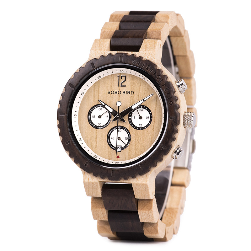 R08 Classic Wooden Analog Quartz Watch photo 3