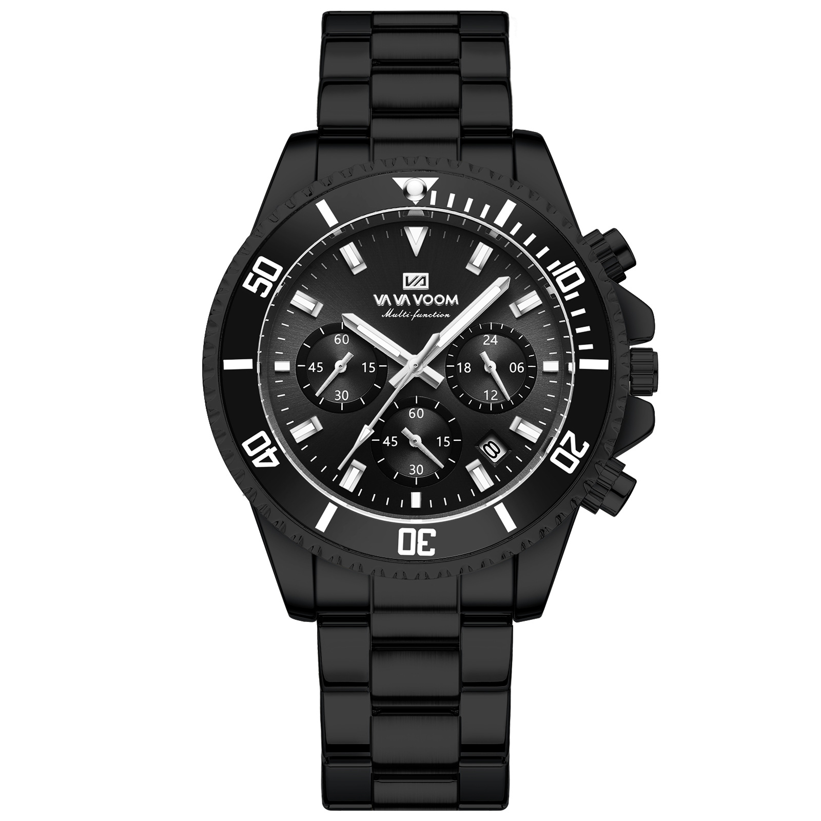 Multifunctional Three-eye Quartz Watch Waterproof And Luminous photo 2