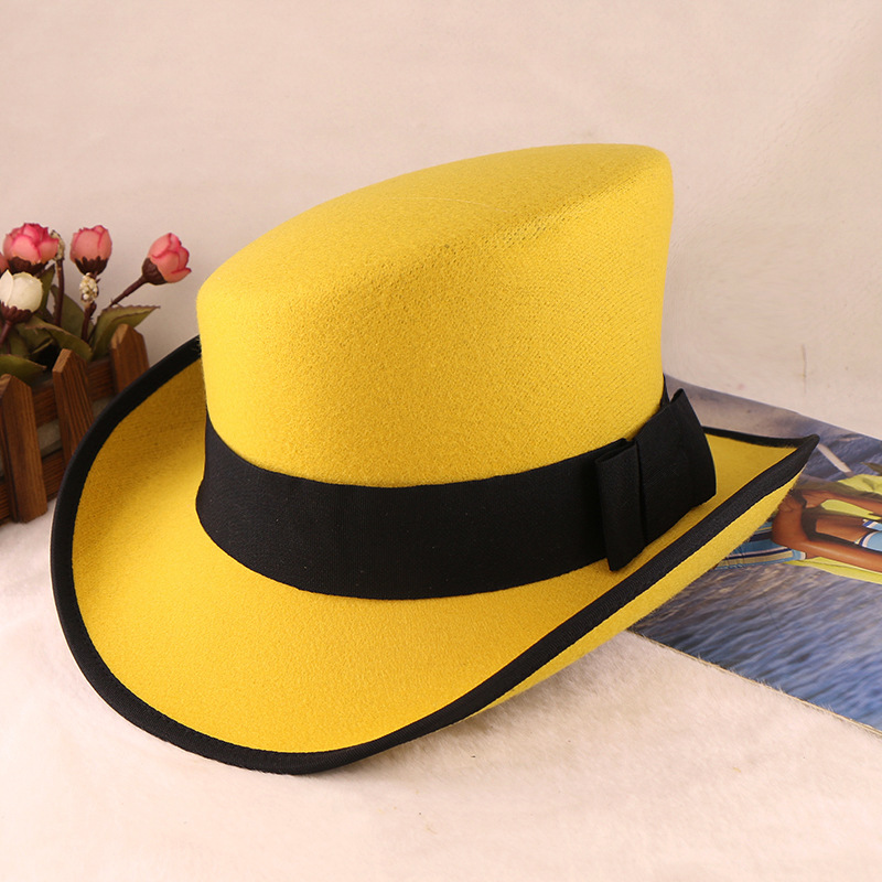 Womens Fashionable Rolled-brim Felt Wool Hat photo 1