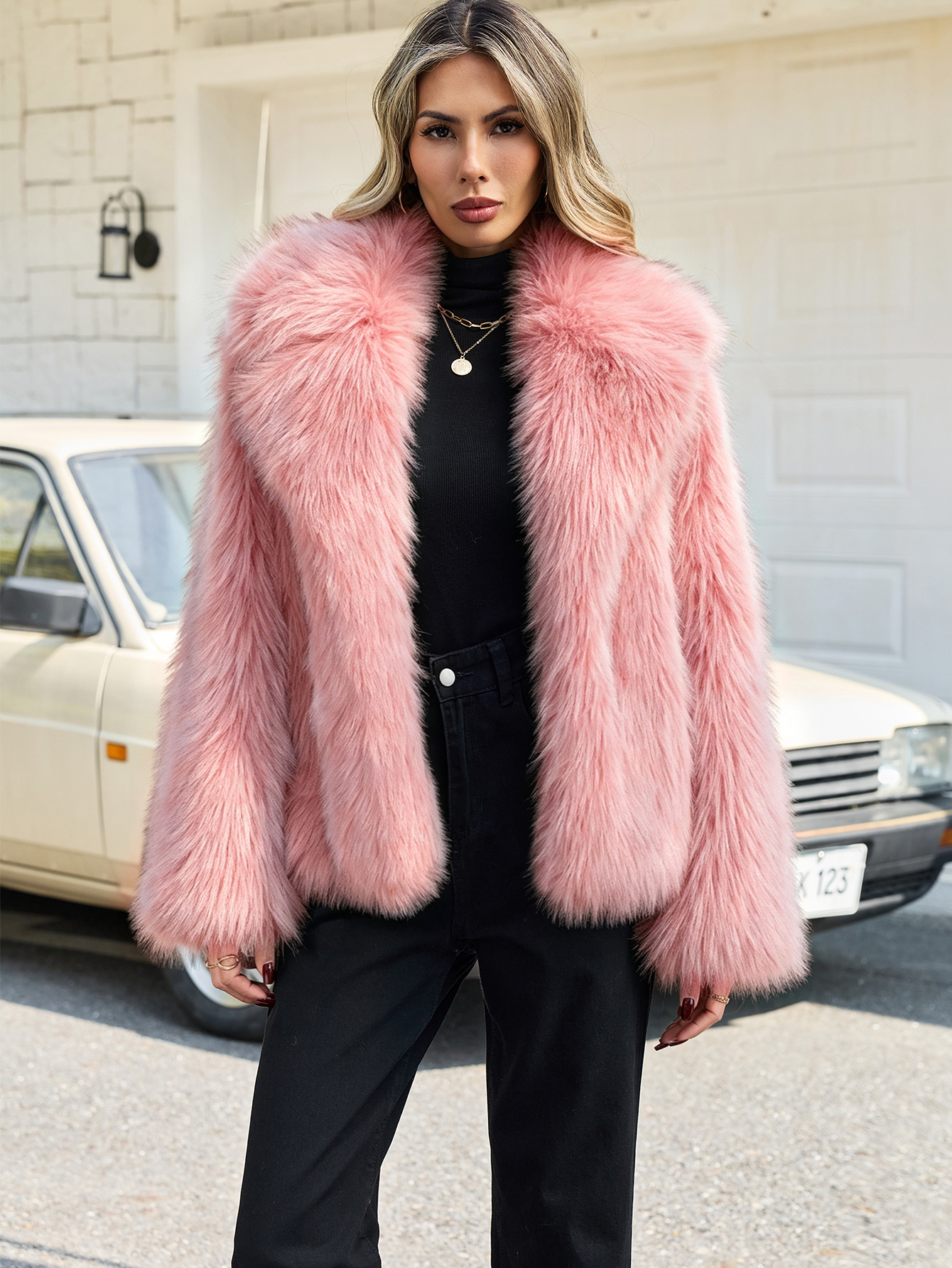 Thick Faux Fur Plush Eco-friendly Fur Coat For Europe And America photo 8