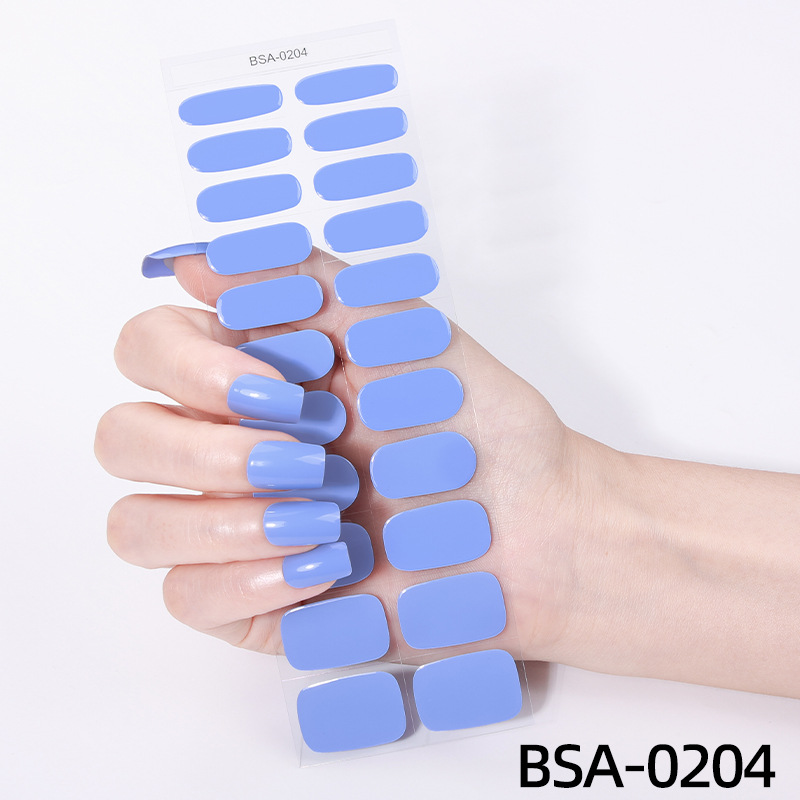 Solid-color Waterproof No-seal Nail Stickers photo 4