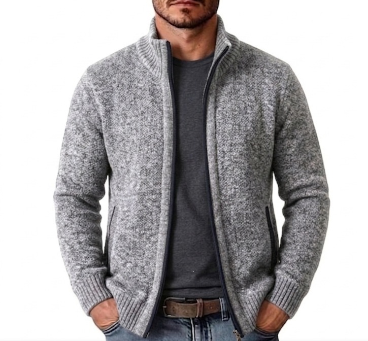 Men's Casual Loose-fit Knitted Cardigan photo 7