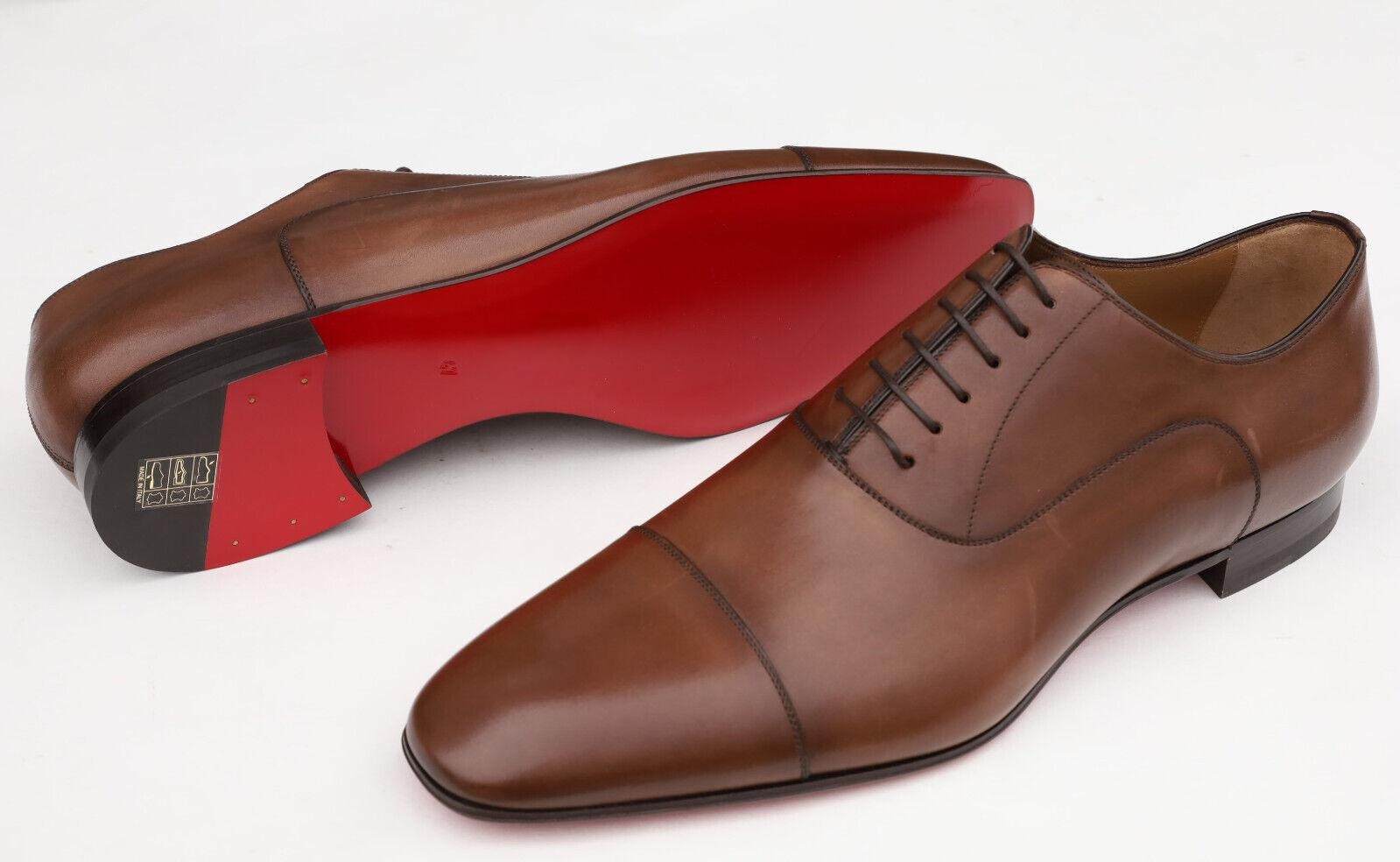 Matte-colored Leather Casual Shoes With Studded Red Soles photo 7