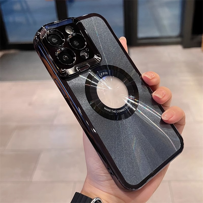 Magnetic Phone Case Invisible Bracket Electroplating Protective Sleeve photo 6