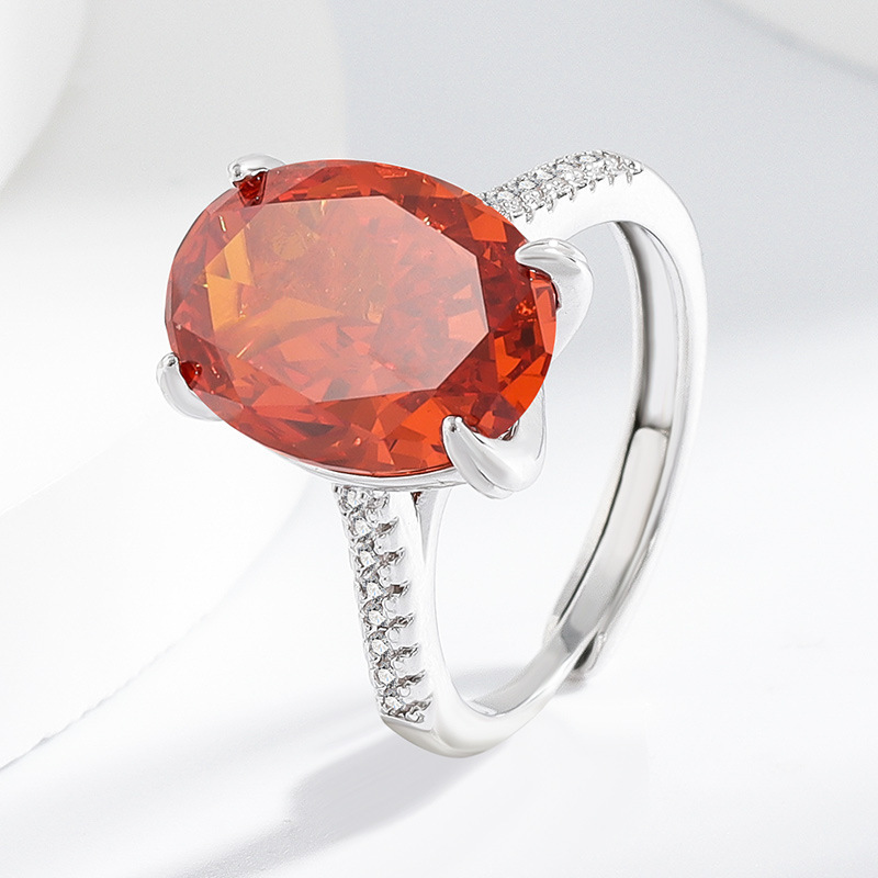 Female Versatile Casual Papalacha High Carbon Diamond Ice Flower Ring photo 1