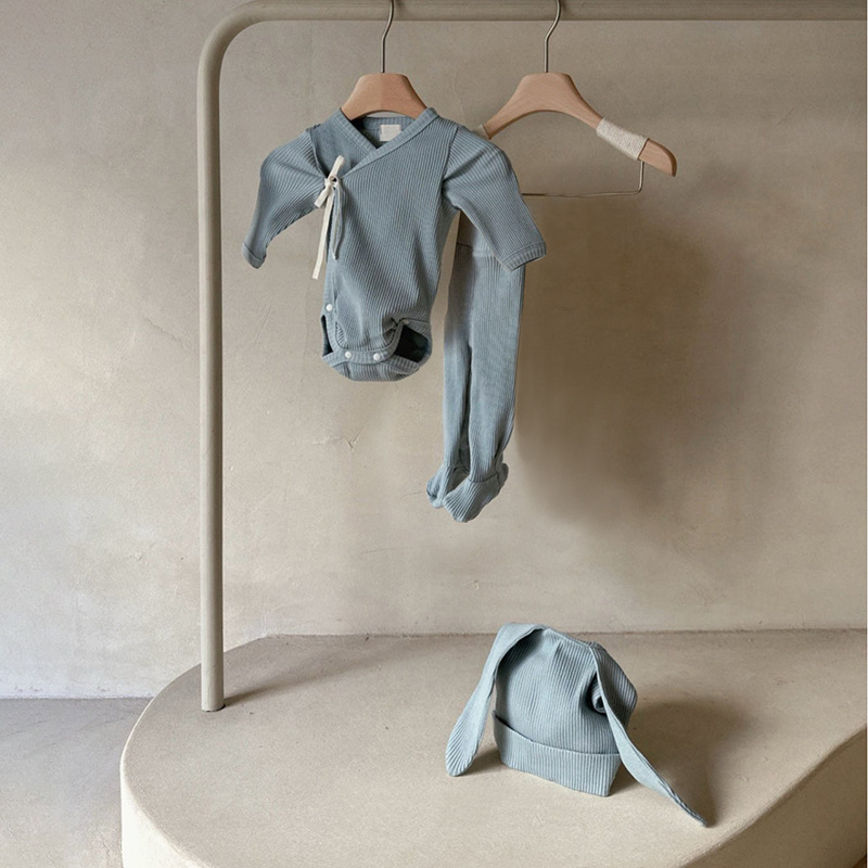 Newborn Clothes Romper Rabbit Ear Hat Set photo 4