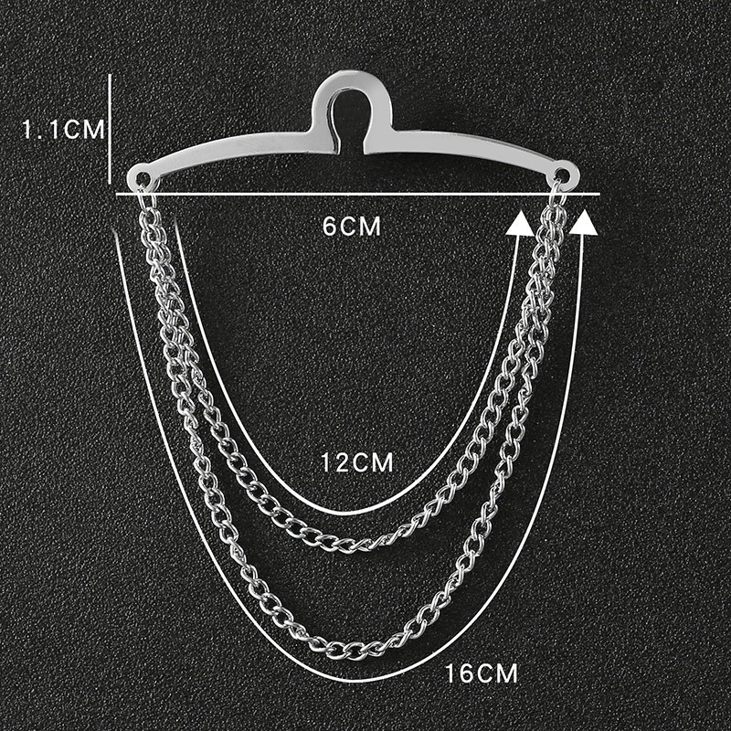 U-Shaped Alloy Tie Chain Shirt Securing Suit Accessory photo 2