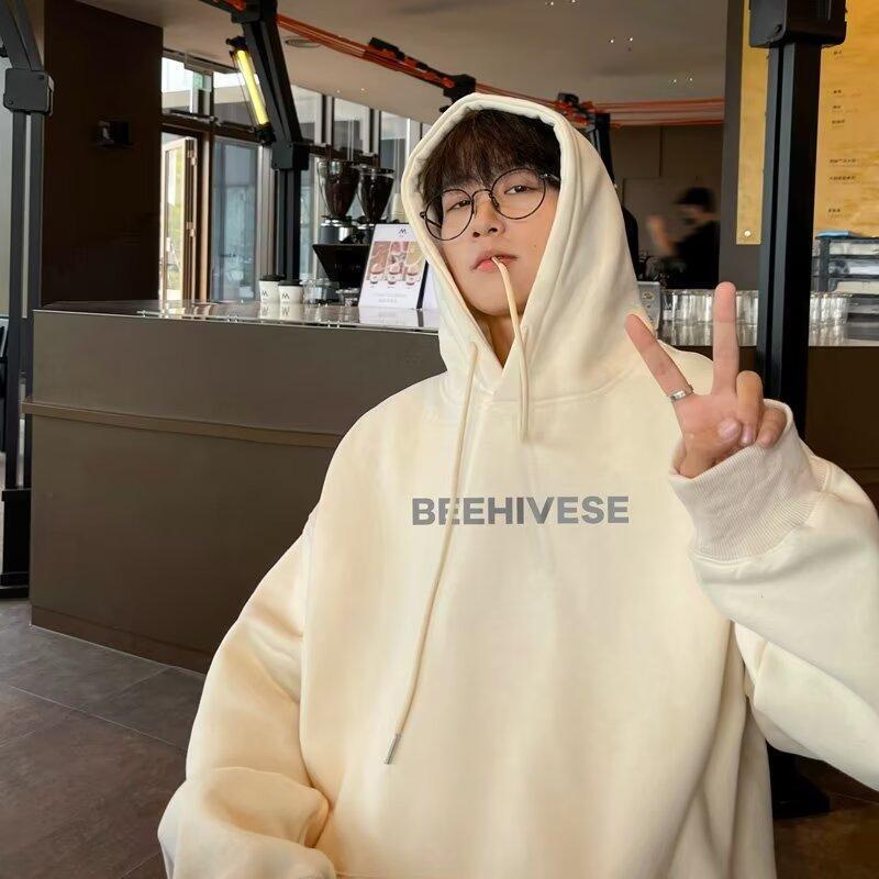 Solid-color Hooded Sweatshirt For Men Fallwinter Style photo 8